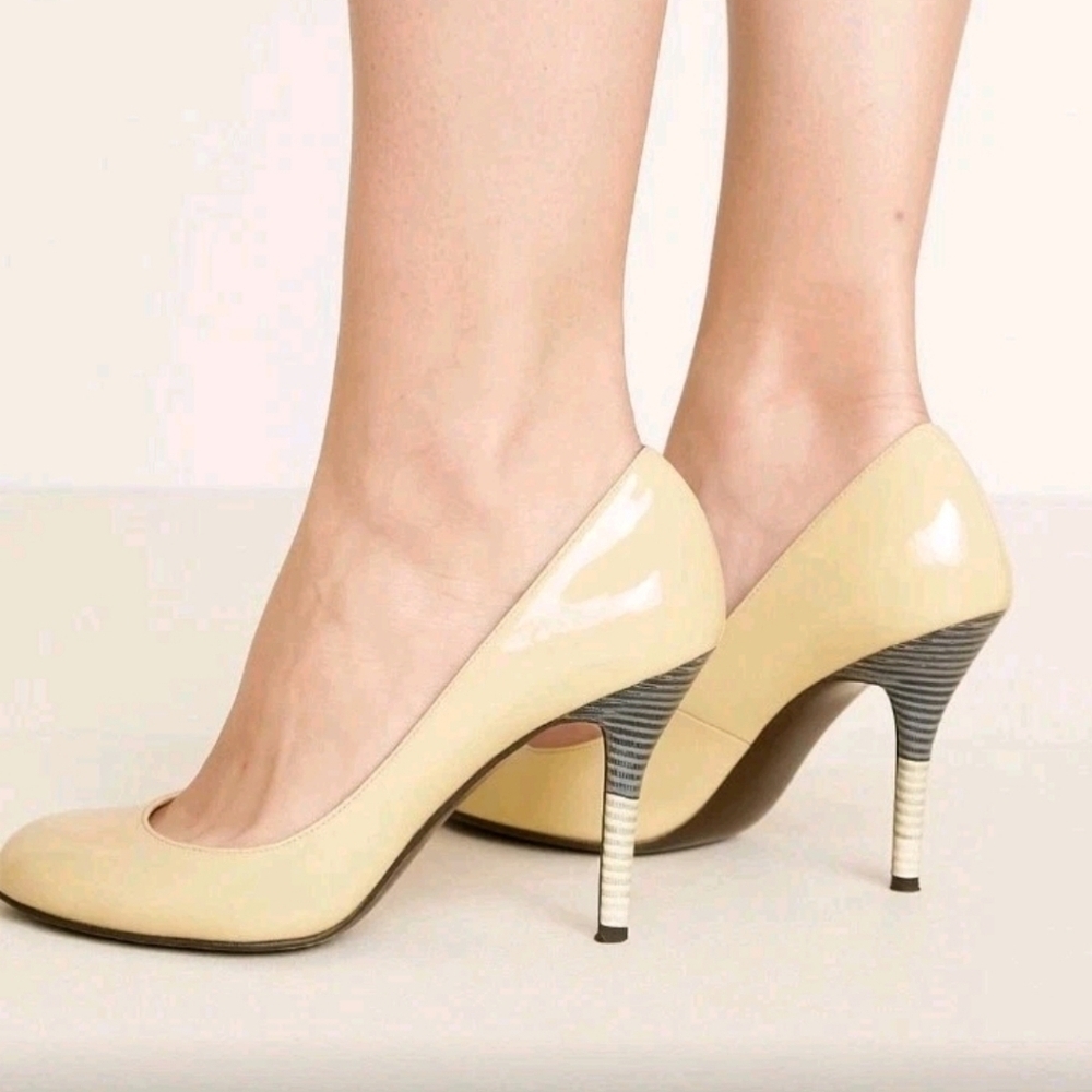 kate spade Cream Patent Leather Pointed-Toe Pumps